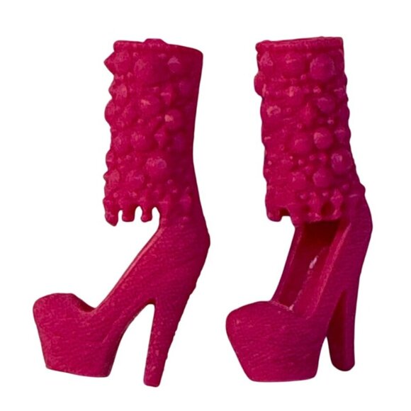 Barbie Shoes Boots Color Play Fashion Fever 2012 Pink Jeweled - Picture 1 of 4